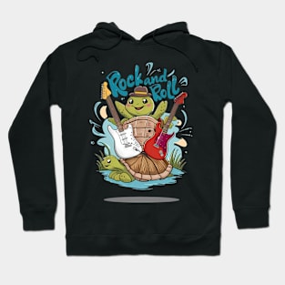 Turtle Jam Session Rock And Roll Hoodie